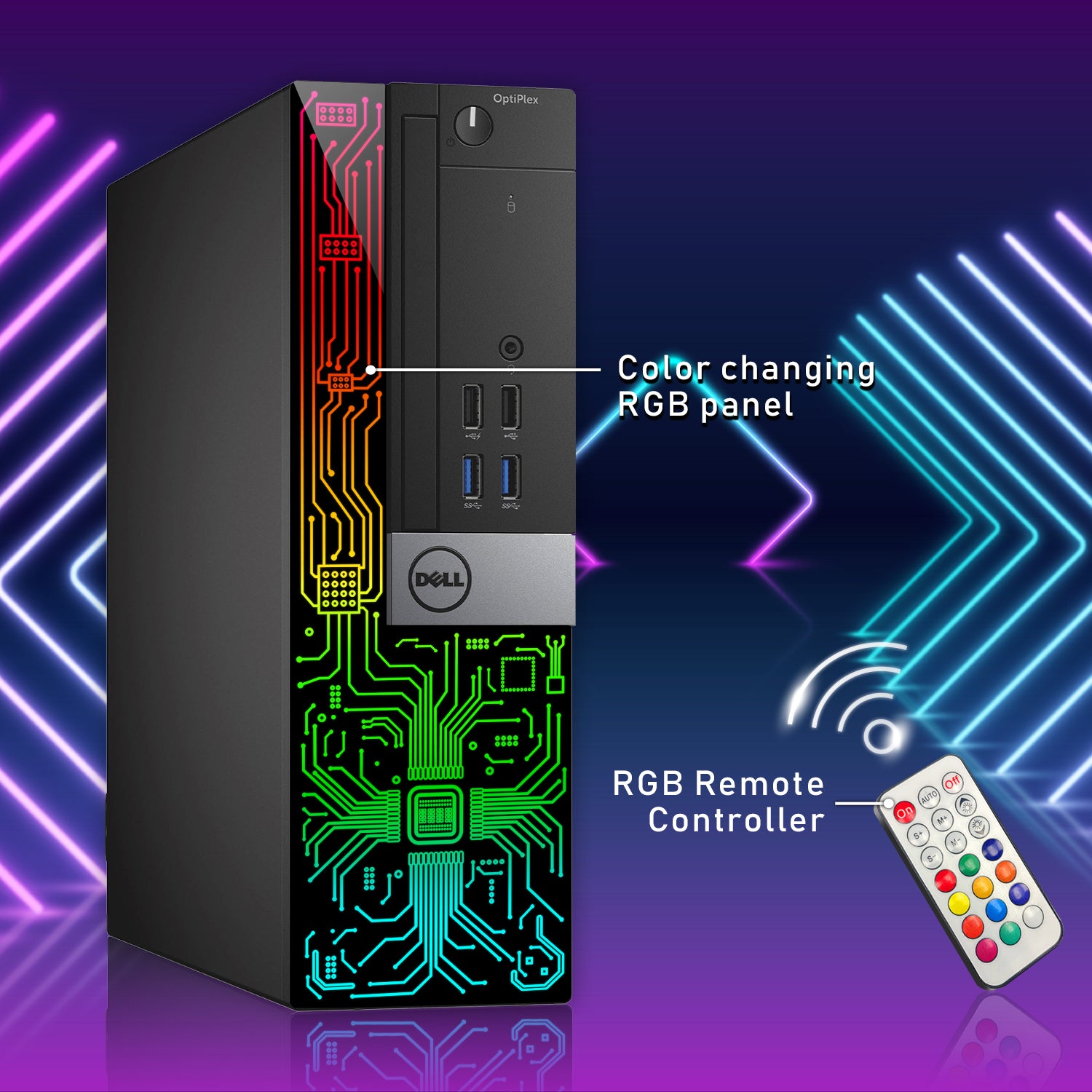 Dell Optiplex RGB Desktop Computer PC, Intel Hexa-Core i5-8500 up to 4.10 GHz, 32GB DDR4 RAM, 1TB NVMe SSD, Dual Monitor Support, Windows 11 Pro, WiFi + Bluetooth - Refurbished