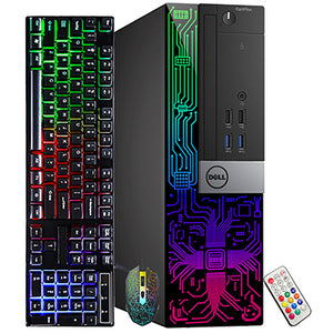 Dell OptiPlex 5060 RGB Desktop Computer - Intel i5-8500 Six Core (4.1GHz Turbo) | 32GB DDR4 RAM | 1TB /2TB SSD | GT 730/ 1030/ RX 550 WiFi + Bluetooth | Windows 11 Pro - Refurbished