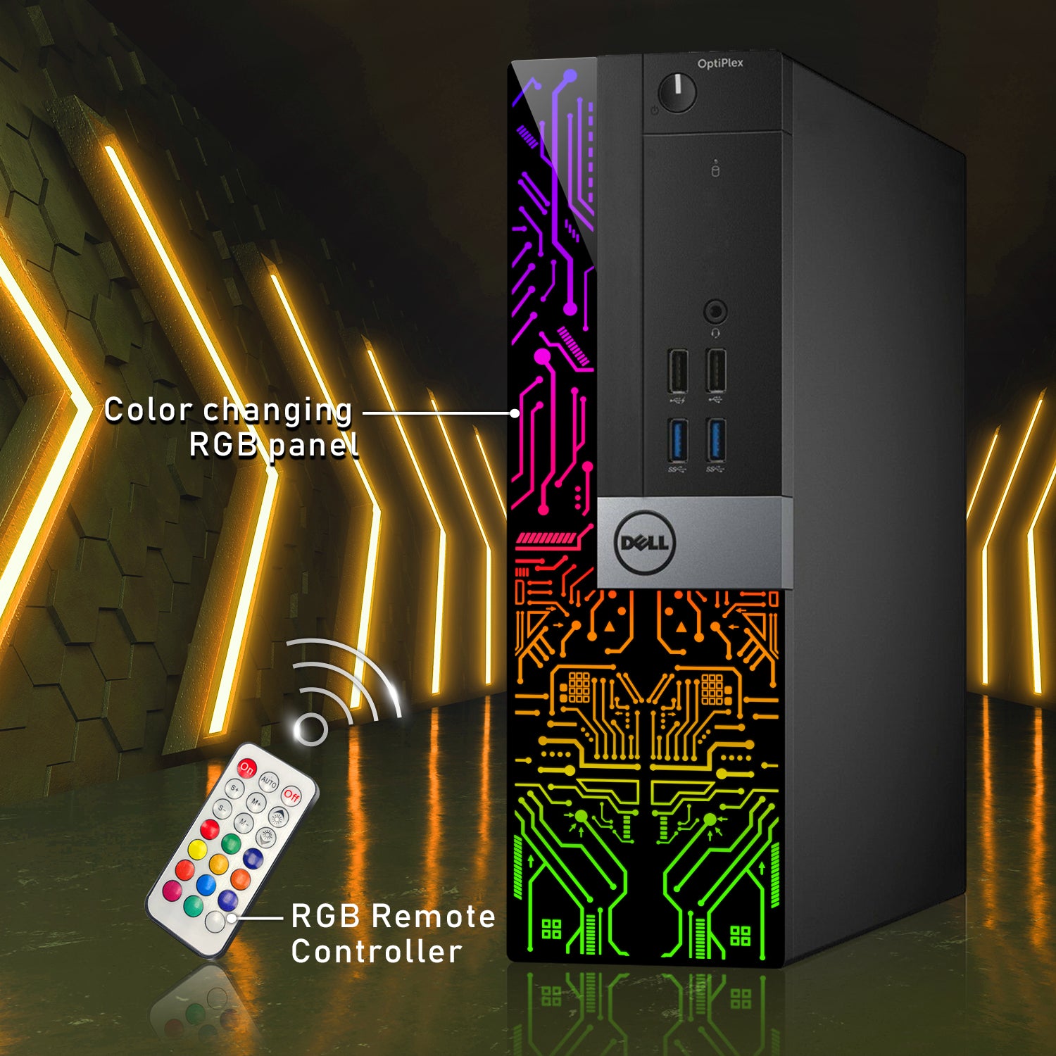 Dell OptiPlex 5060 RGB Desktop Computer - R5 340X / R5 430 / GT 730 | Intel i5-8500 Six Core (4.1GHz Turbo) | 16GB DDR4 RAM | 512GB SSD | WiFi + Bluetooth | Windows 11 Pro - Refurbished