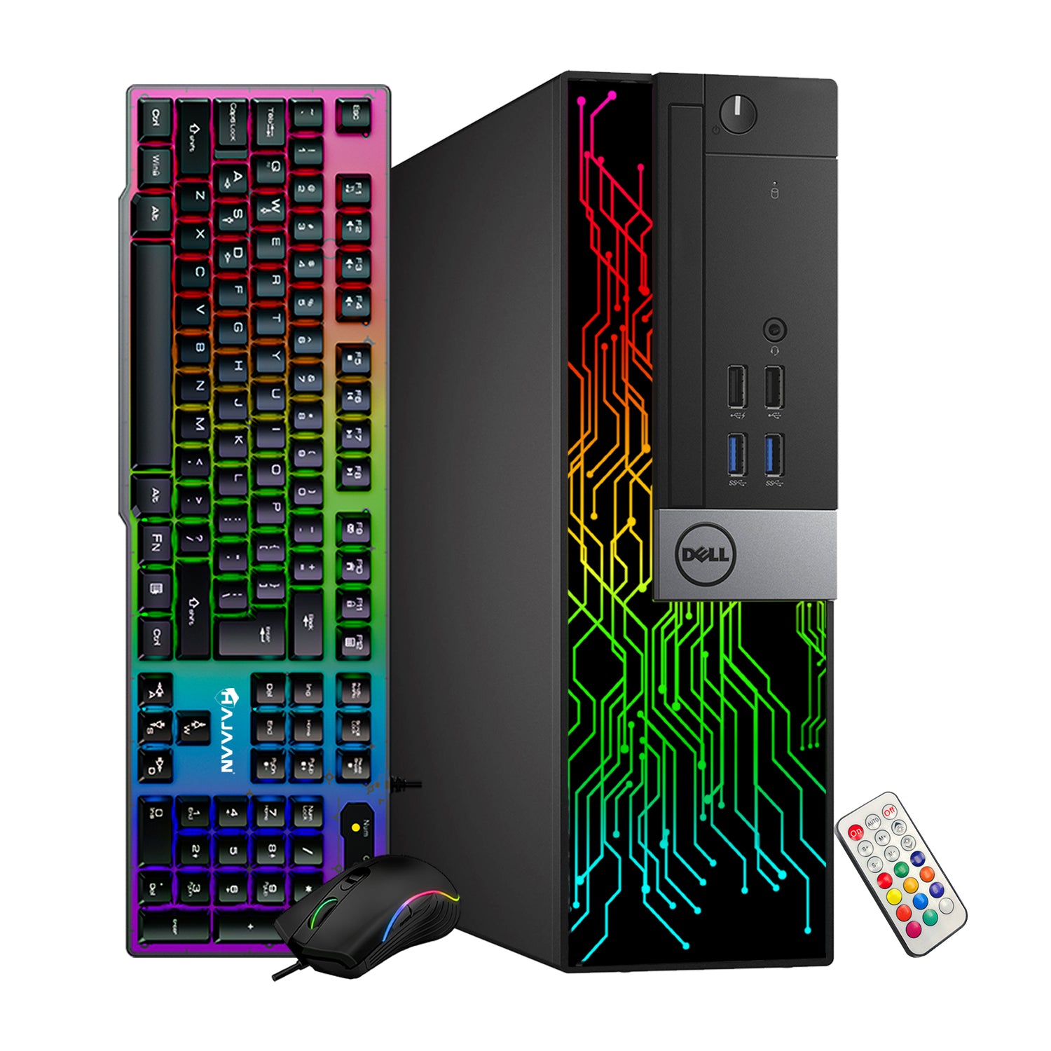 Dell OptiPlex 5060 RGB Desktop Computer - R5 340X / R5 430 / GT 730 | Intel i5-8500 Six Core (4.1GHz Turbo) | 16GB DDR4 RAM | 512GB SSD | WiFi + Bluetooth | Windows 11 Pro - Refurbished