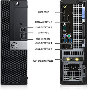 Dell OptiPlex 5050 SFF Desktop, Intel Core i5 7500, 3.4 GHz, 16 GB - 32 GB DDR4 RAM, 512 GB - 2 TB NVMe M.2 SSD, 1200mbps Built-in WiFi, HDMI, Wireless Keyboard & Mouse, Windows 10 Pro