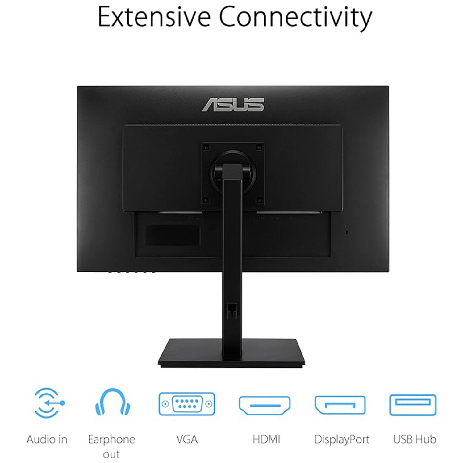 ASUS 24" Inch IPS Full HD(1920 x 1080) monitor 75Hz Refresh Rate Adaptive-Sync, Flicker Free, Speakers, VESA, HDMI, DisplayPort, VGA, Height Adjustable (VA24DQSB)