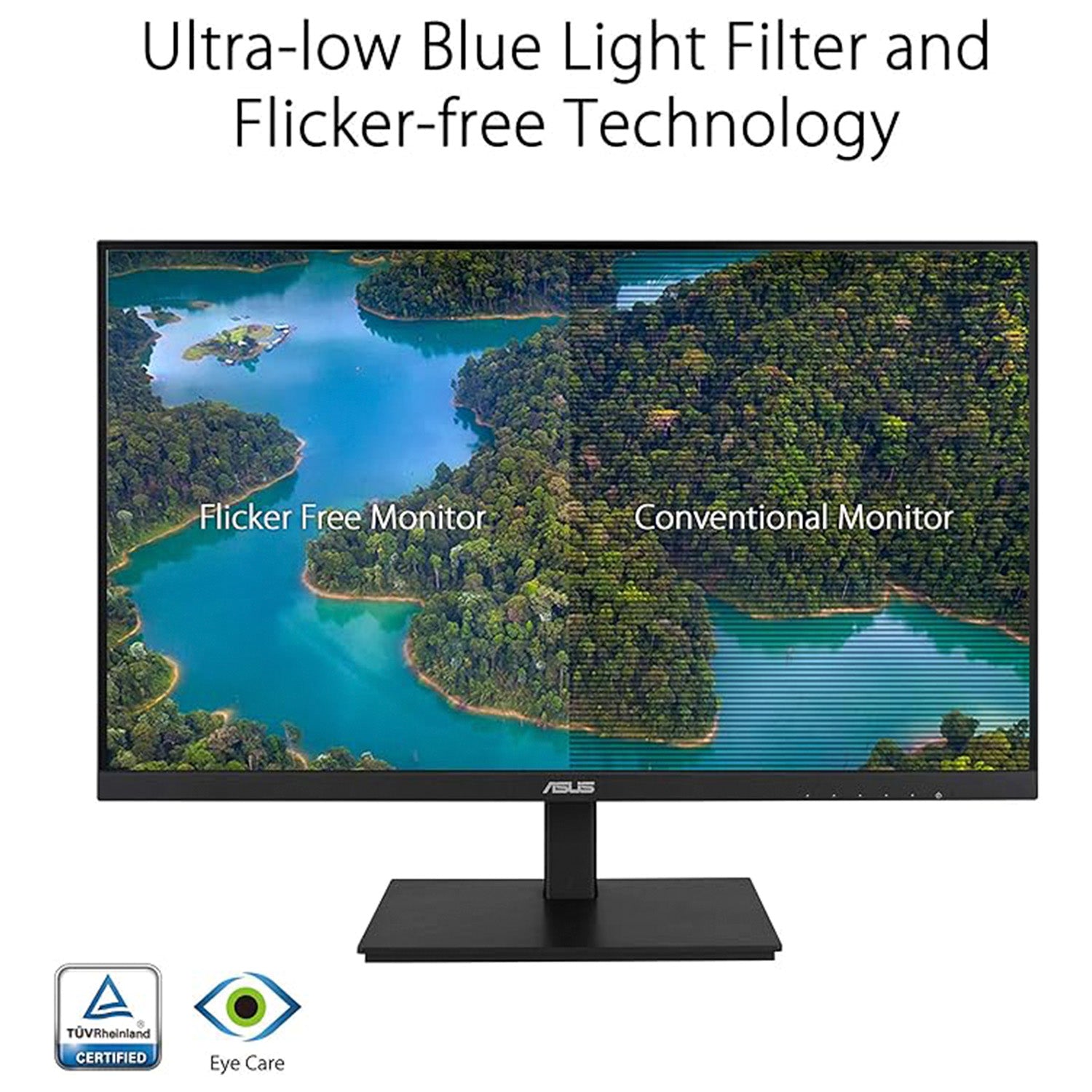 ASUS 24" Inch IPS Full HD(1920 x 1080) monitor 75Hz Refresh Rate Adaptive-Sync, Flicker Free, Speakers, VESA, HDMI, DisplayPort, VGA, Height Adjustable (VA24DQSB)