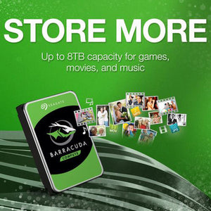 Seagate Barracuda 8TB HDD Internal Hard Drive (3.5 Inch) SATA III 6 Gb/s 5400 RPM 256 MB Cache - High performance for Computer Desktop PC (ST8000DM004)