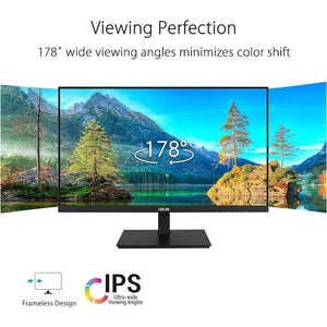 ASUS 24" Inch IPS Full HD(1920 x 1080) monitor 75Hz Refresh Rate Adaptive-Sync, Flicker Free, Speakers, VESA, HDMI, DisplayPort, VGA, Height Adjustable (VA24DQSB)