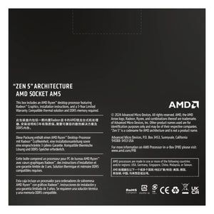 AMD Ryzen 5 9600X - 6 Cores, 12 Thread Desktop Pure Gaming performance Processor With Ryzen 9000 Series, Up to 5.4 GHz Max Boost Clock - (100-100001405WOF)