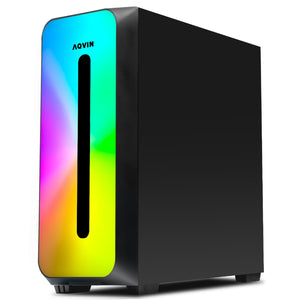 AQVIN Gaming PC Desktop Computer Tower, Intel Core i7 up to 4.00 GHz, 32GB DDR4 RAM, 1TB - 2TB SSD, RX 580, GTX 1660s, RTX 3050, RTX 3060, Windows 10 Pro, WIFI - RGB Keyboard and Mouse