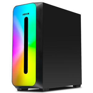 AQVIN Gaming PC Tower Desktop Computer Combo, Intel Core i7 up to 4.00 GHz, 32GB DDR4 RAM, 1TB - 2TB SSD, RX 580, GTX 1660s, RTX 3050, RTX 3060, Windows 10 Pro, WIFI - 27 inch Curved Gaming Monitor