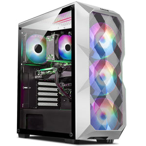 AQVIN Gaming PC Tower Desktop Computer Combo, Intel Core i7 up to 4.60 GHz, 32GB DDR4 RAM, 1TB - 2TB SSD, RX 580, GTX 1660s, RTX 3050, RTX 3060, Windows 11 Pro, WIFI - 27 inch Curved Gaming Monitor