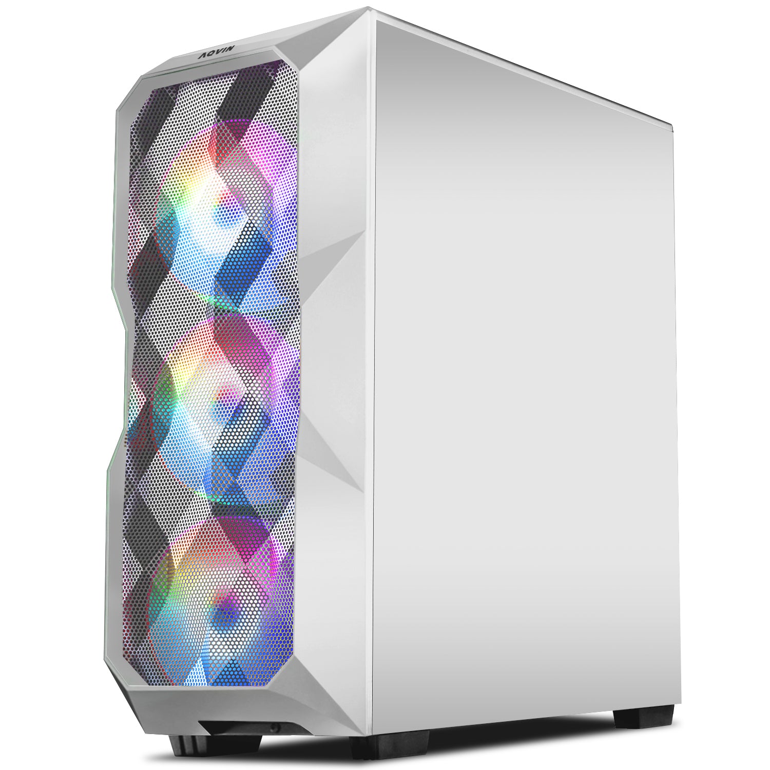 AQVIN AQW70 Gaming Desktop Computer Combo Tower | RGB Fan Lights | Core i7 CPU up to 4.00 GHz | 32GB DDR4 RAM | 1TB - 2TB SSD | RX 580, GTX 1050Ti, 1630, 1650, 1660s | Windows 10 Pro | Gaming Keyboard and Mouse