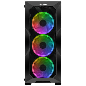 AQVIN AQB70 Gaming Desktop Computer PC Tower - Black (Intel Core i7 Processor up to 4.60 GHz/ 32GB DDR4 RAM/ 1TB - 2TB SSD/ GeForce RTX 3050, 3060, 5060 Graphics Card/ Windows 11 Pro) WiFi Ready
