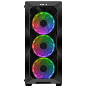 AQVIN Gaming PC Tower Desktop Computer Combo, Intel Core i7 up to 4.60 GHz, 32GB DDR4 RAM, 1TB - 2TB SSD, RX 580, GTX 1660s, RTX 3050, RTX 3060, Windows 11 Pro, WIFI - 27 inch Curved Gaming Monitor