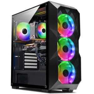 AQVIN Gaming PC Tower Desktop Computer Combo, Intel Core i7 up to 4.60 GHz, 32GB DDR4 RAM, 1TB - 2TB SSD, RX 580, GTX 1660s, RTX 3050, RTX 3060, Windows 11 Pro, WIFI - 27 inch Curved Gaming Monitor
