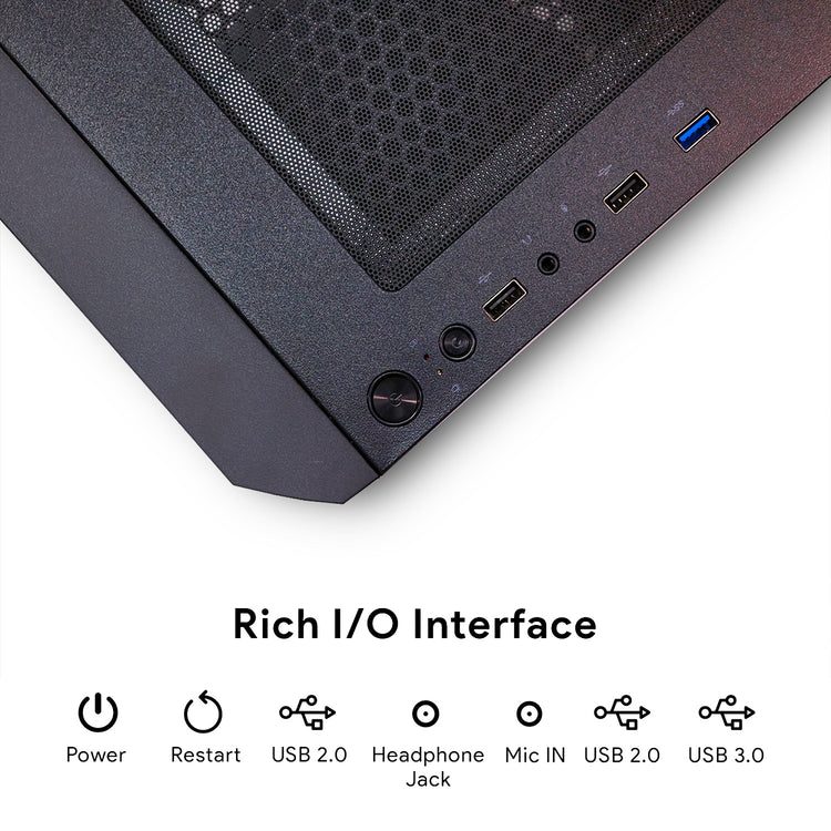 AQVIN Gaming PC Desktop Computer Tower, Intel Core i7 up to 4.60 GHz, 32GB DDR4 RAM, 1TB - 2TB SSD, RX 580, GTX 1660s, RTX 3050, RTX 3060, Windows 11 Pro, WIFI - RGB Keyboard and Mouse