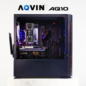 AQVIN Gaming PC Tower Desktop Computer Combo, Intel Core i7 up to 4.00 GHz, 32GB DDR4 RAM, 1TB - 2TB SSD, RX 580, GTX 1660s, RTX 3050, RTX 3060, Windows 10 Pro, WIFI - 27 inch Curved Gaming Monitor