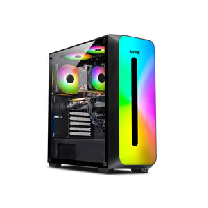 AQVIN Gaming PC Desktop Computer Tower, Intel Core i7 up to 4.60 GHz, 32GB DDR4 RAM, 1TB - 2TB SSD, RX 580, GTX 1660s, RTX 3050, RTX 3060, Windows 11 Pro, WIFI - RGB Keyboard and Mouse
