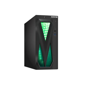 Gaming Desktop AQVIN Computer Tower PC, Intel Core i7 - 6th/ 7th CPU, 32GB DDR4 RAM, 1TB SSD Storage, RX 550/GTX1630/1050Ti/1650, Windows 10 Pro, RGB Keyboard and Mouse - Refurbished