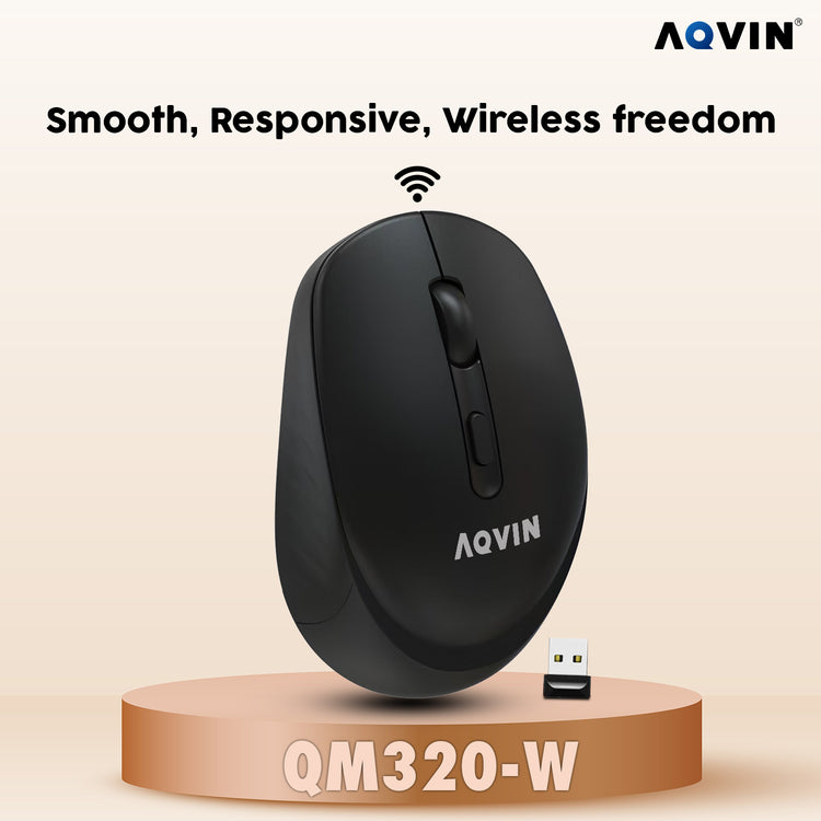 AQVIN Wireless Keyboard and Mouse Combo For Windows - Slim & Sleek Design, 2.4GHz Wireless Transmission With Plug & Play USB Interface, Compatiable With PC / Laptop