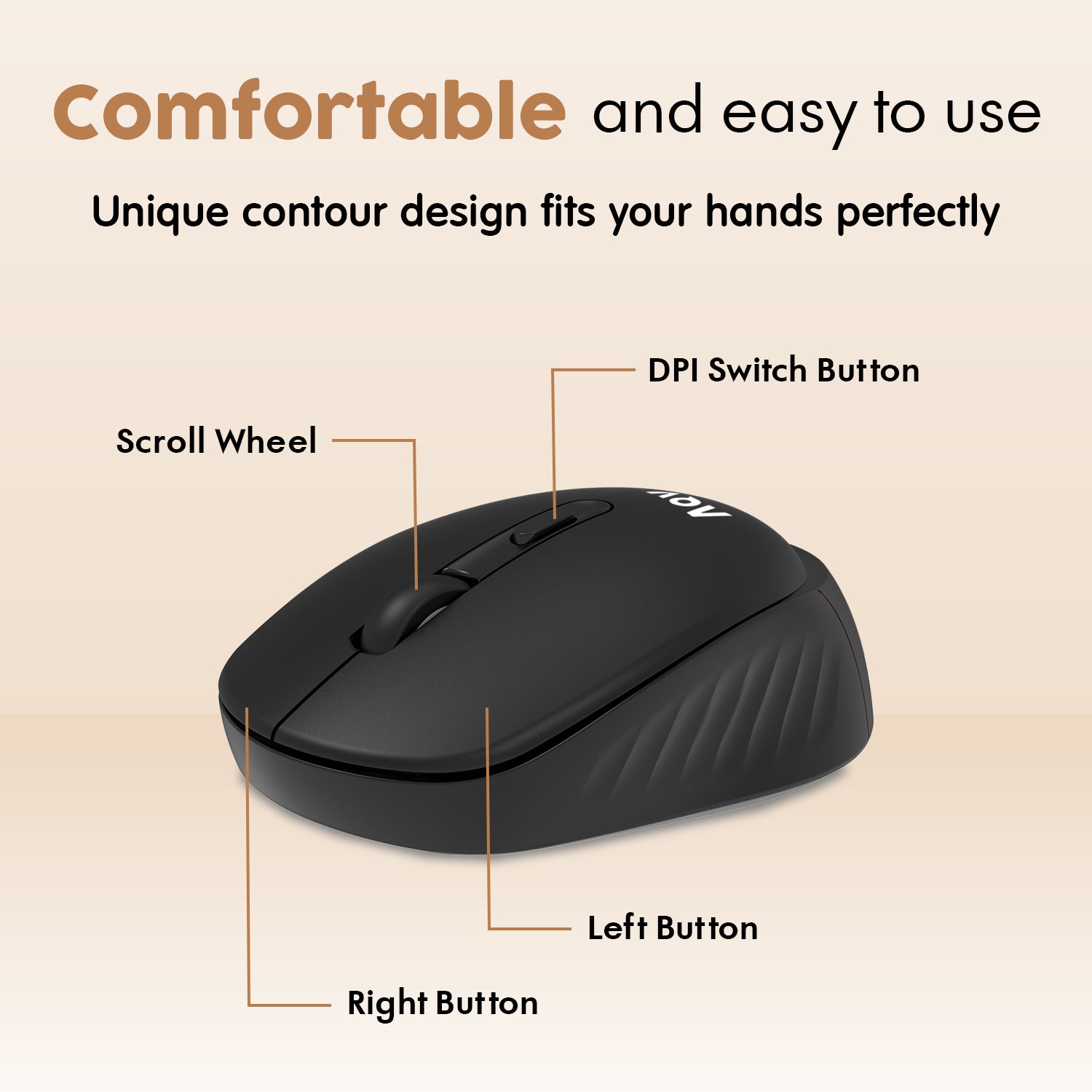 AQVIN Wireless Keyboard and Mouse Combo For Windows - Slim & Sleek Design, 2.4GHz Wireless Transmission With Plug & Play USB Interface, Compatiable With PC / Laptop