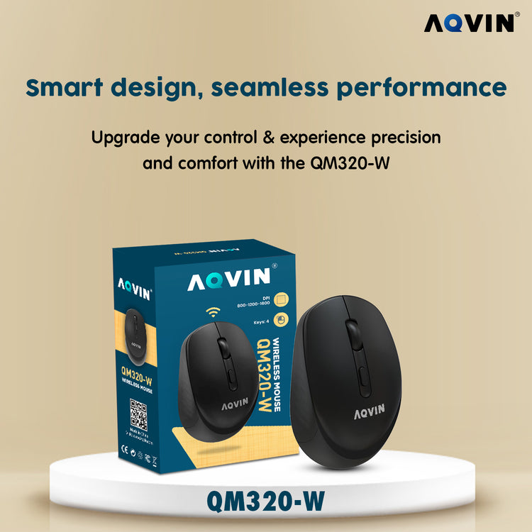 AQVIN Wireless Keyboard and Mouse Combo For Windows - Slim & Sleek Design, 2.4GHz Wireless Transmission With Plug & Play USB Interface, Compatiable With PC / Laptop