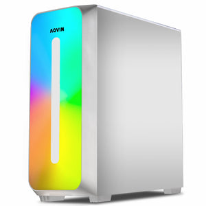 AQVIN Gaming PC Tower Desktop Computer Combo, Intel Core i7 up to 4.60 GHz, 32GB DDR4 RAM, 1TB - 2TB SSD, RX 580, GTX 1660s, RTX 3050, RTX 3060, Windows 11 Pro, WIFI - 27 inch Curved Gaming Monitor