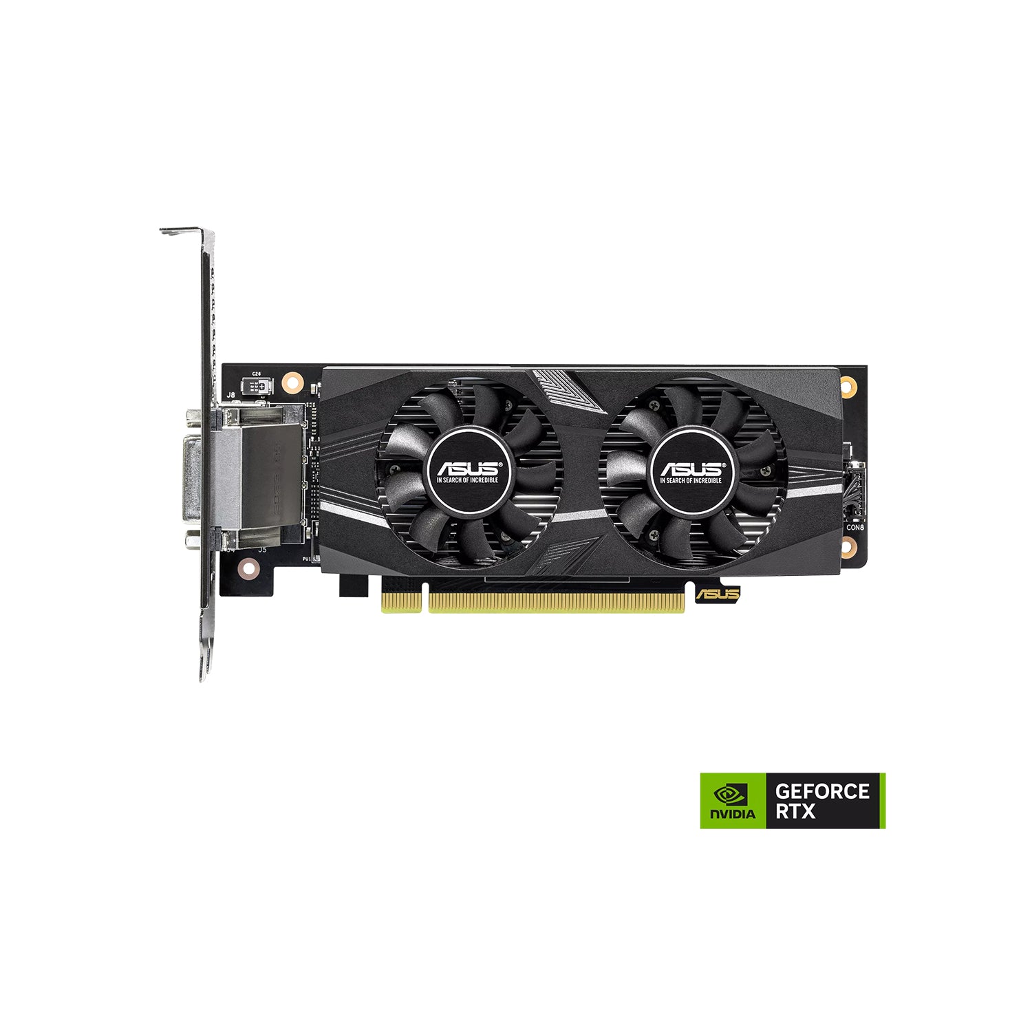 ASUS GeForce RTX 3050 LP BRK OC Edition Graphics Card | Dual Ball Bearings and Stainless Stell Bracket | 6GB GDDR6 | HDMI, DVI-D, Display Port - (RTX3050-O6G-LP-BRK)