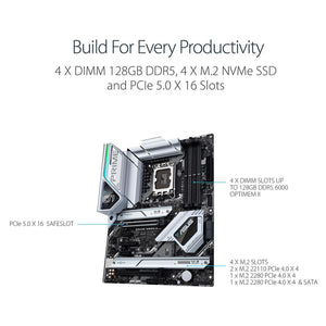 ASUS Prime Z690-A (upto 192GB) LGA1700, Z690 Chipset, (Intel 12th&13th) Windows 11, DDR5, PCIe 5.0, M.2 slots and SATA 6Gb/s ports, Aura Sync RGB lighting, ATX Motherboard