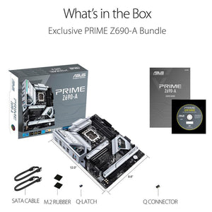 ASUS Prime Z690-A (upto 192GB) LGA1700, Z690 Chipset, (Intel 12th&13th) Windows 11, DDR5, PCIe 5.0, M.2 slots and SATA 6Gb/s ports, Aura Sync RGB lighting, ATX Motherboard