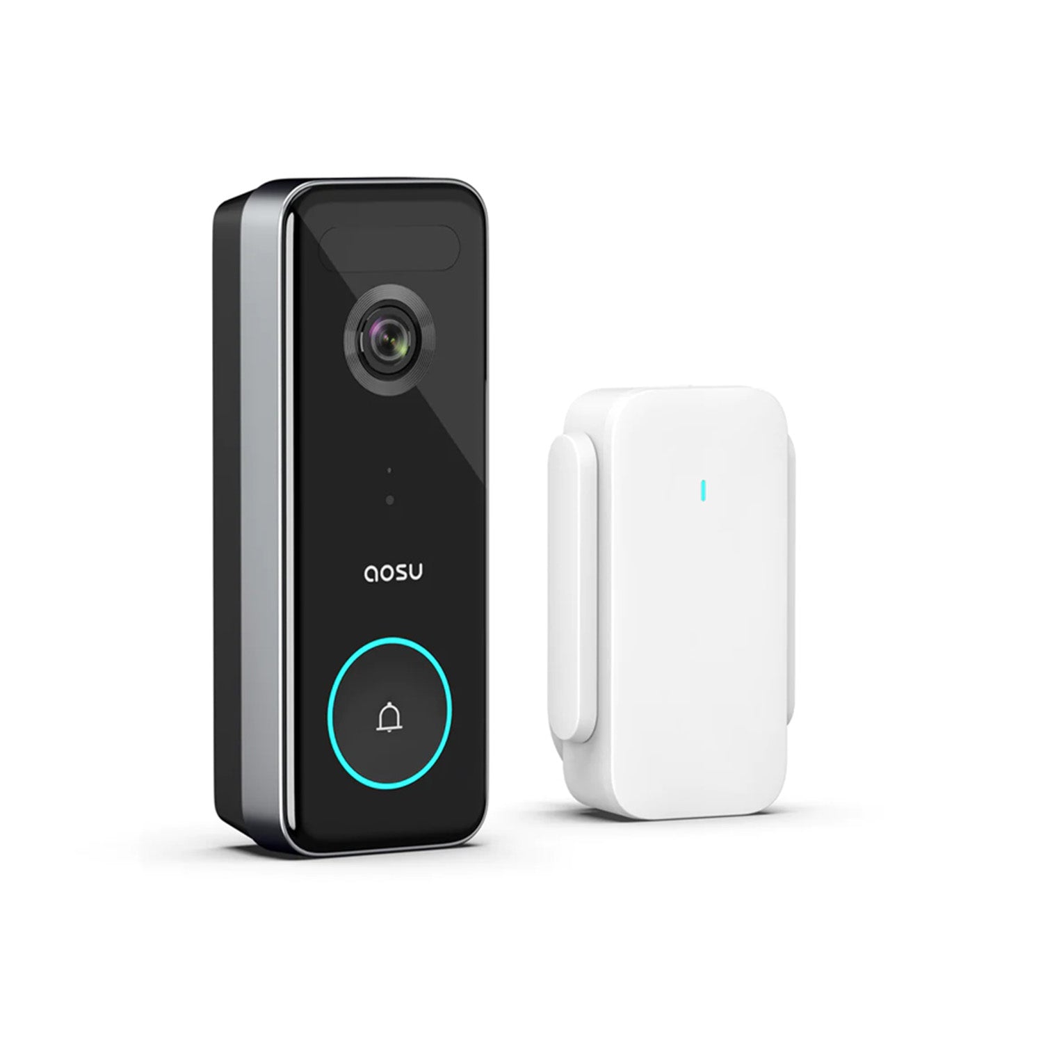 AOSU V8S 5MP UHD Wireless Doorbell Camera, 180- Day Battery Life, AI 3D Motion Detection and Built-in 8G Memory, Compatible with Alexa - No Monthly Fee
