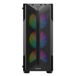 AQVIN AQ20 Gaming Desktop Computer Combo, New 24 inch/ 27 inch Gaming Curved monitor (Intel Hexa Core i7 Processor| 32GB DDR4 RAM| 1TB - 2TB SSD| GTX 1660s, RTX 3050, 3060, 5060| Windows 11 Pro)