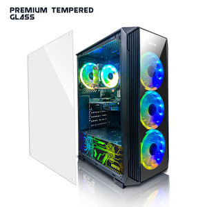AQVIN Z-Force Gaming Desktop Tower PC/ 24 and 27 inch Curved Screen/ Intel Core i7 up to 4.60 GHz Processor/ RX 580, GTX 1660s, RTX 3050, 3060,5060/ 32GB DDR4 RAM/ 1TB - 2TB SSD/ WIFI/ Windows 11 Pro
