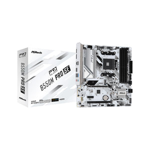 ASRock B550M Pro SE Motherboard - AMD PRO565 Chipset, AM4 Socket, SATA3 6Gbps ATX With DDR4 Up to 128GB Max Memory, Dual M.2 For SSD, HDMI, DisplayPort