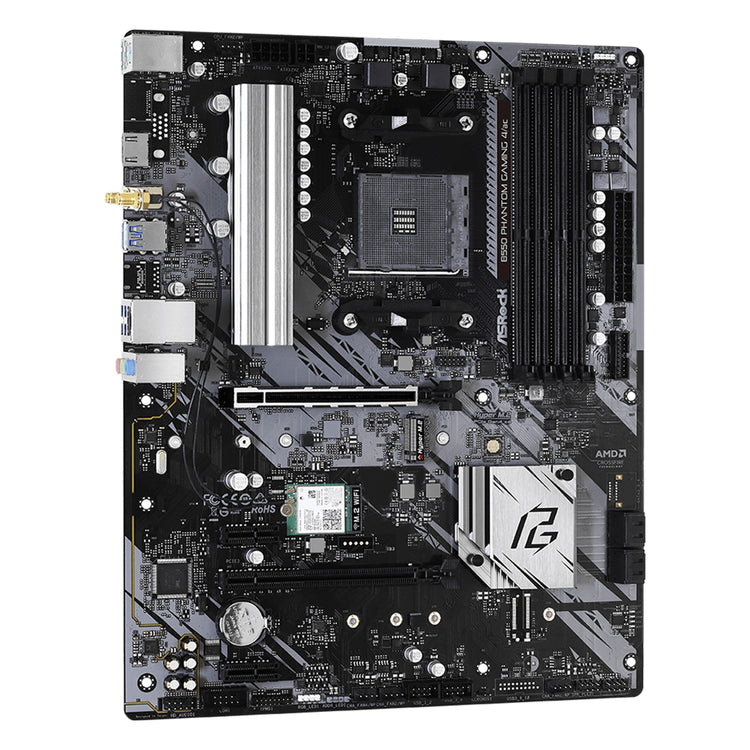 ASRock B550 Phantom Gaming 4/ac Motherboard - ATX - Support AMD Ryzen 3000G/ 4000G/ 5000G Series Desktop Processors,With DDR4 Up to 128GB Max Memory, HDMI
