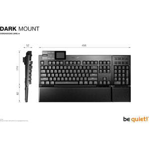 be quiet! Dark Mount (Silent Linear US) Mechanical Keyboard - Durable and ergonomic With Hot-swappable Numpad and Media Dock - BT001US