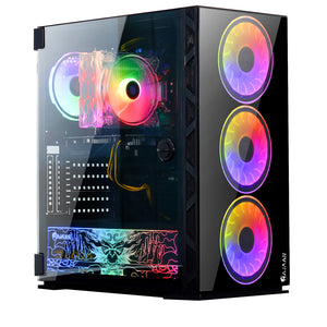 HAJAAN BREEZE PRO Gaming PC Desktop Tower Intel Core i7 Processor up to 4.0GHz 32GB DDR4 RAM 1TB SSD GeForce RTX 3060 12GB GDDR6 HDMI with RGB Gaming Keyboard Mouse, Headset, Wifi Ready Windows 10 Pro