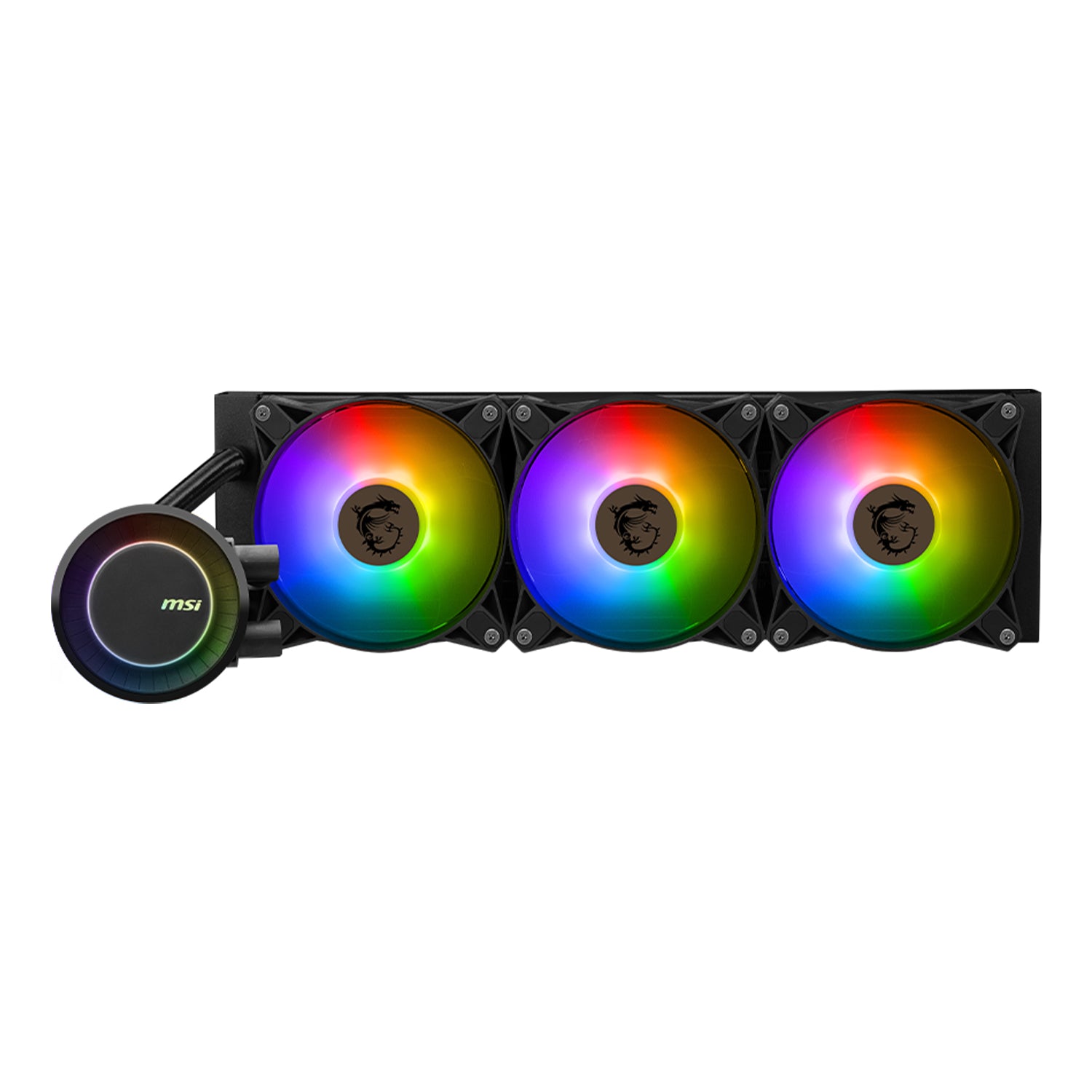 MSI MAG CLE360 CPU Liquid Cooler - ARGB Fan Lighting With 360mm Radiator Size, Support Intel Socket / AMD Socket - Black