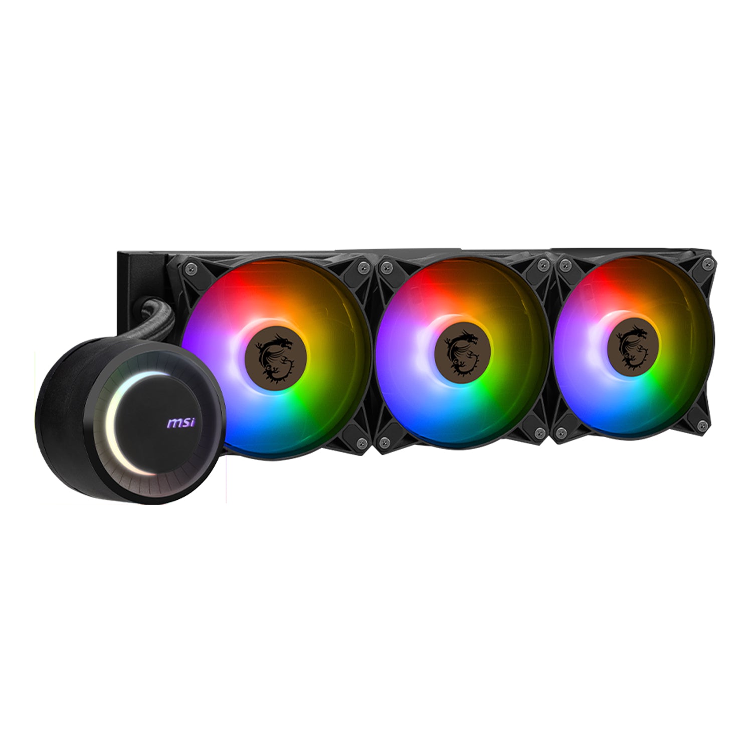 MSI MAG CLE360 CPU Liquid Cooler - ARGB Fan Lighting With 360mm Radiator Size, Support Intel Socket / AMD Socket - Black