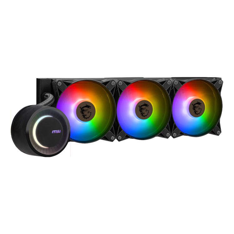 MSI MAG CLE360 CPU Liquid Cooler - ARGB Fan Lighting With 360mm Radiator Size, Support Intel Socket / AMD Socket - Black