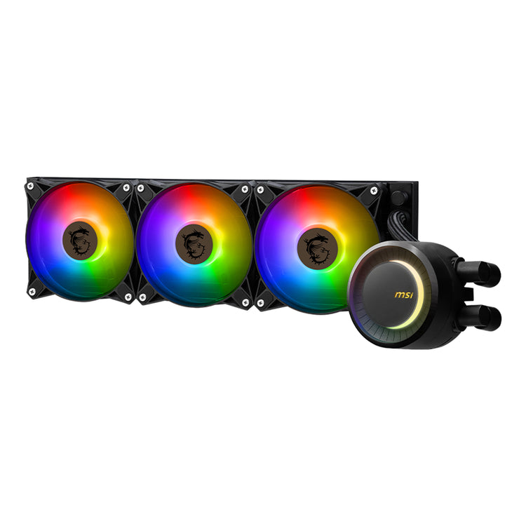 MSI MAG CLE360 CPU Liquid Cooler - ARGB Fan Lighting With 360mm Radiator Size, Support Intel Socket / AMD Socket - Black