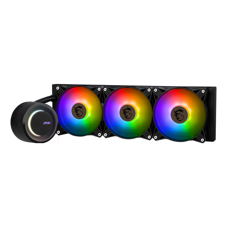 MSI MAG CLE360 CPU Liquid Cooler - ARGB Fan Lighting With 360mm Radiator Size, Support Intel Socket / AMD Socket - Black