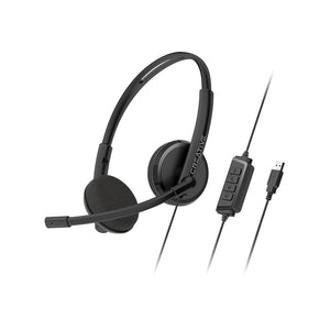 Creative HS-220 Wired Headset with Noise-Cancelling Mic and Inline Remote 30 mm Neodymium Drivers Plug-and-Play Compatible with any PC or Mac Computer USB-A port (51EF1070AA001)
