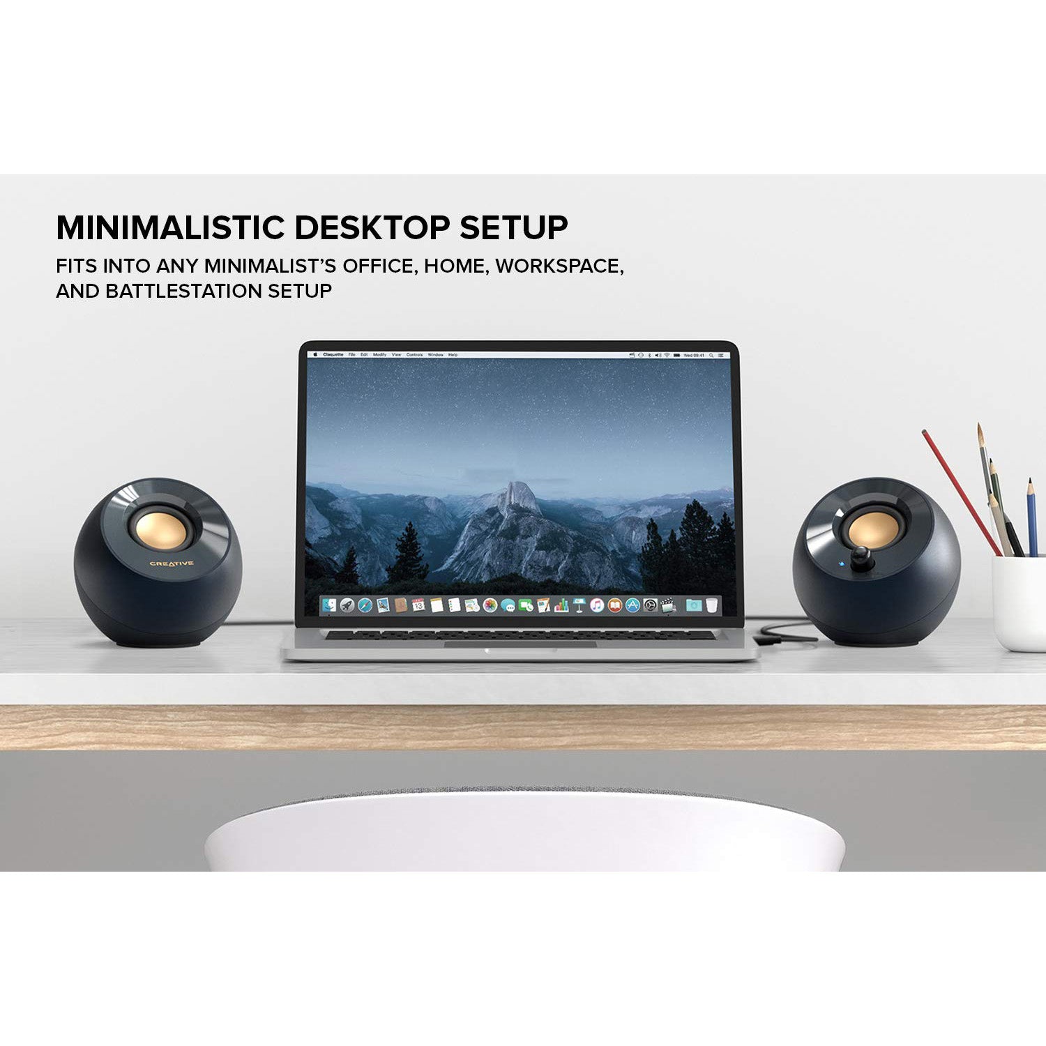 Creative Labs Pebble V2 - USB Type-C, 3.5mmm jack, Powered Desktop Speakers for Windows, Mac, Nintendo switch - Black (51MF1695AA000)