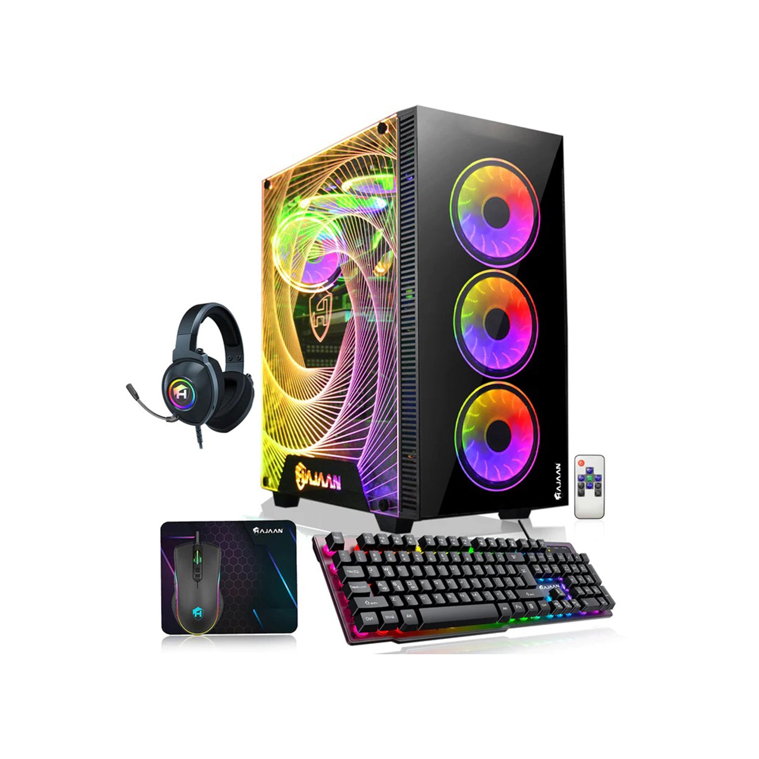 HAJAAN CYCLONIA Liquid Cooled Gaming PC | 12th Gen INTEL Core i7 12700F Processor Up to 4.90 GHz | NVIDIA GeForce RTX 4060 Ti 8GB GDDR6 | 2 TB NVME | 64 GB DDR4 RAM | AC Wi-Fi | Window 11 Pro 64bit