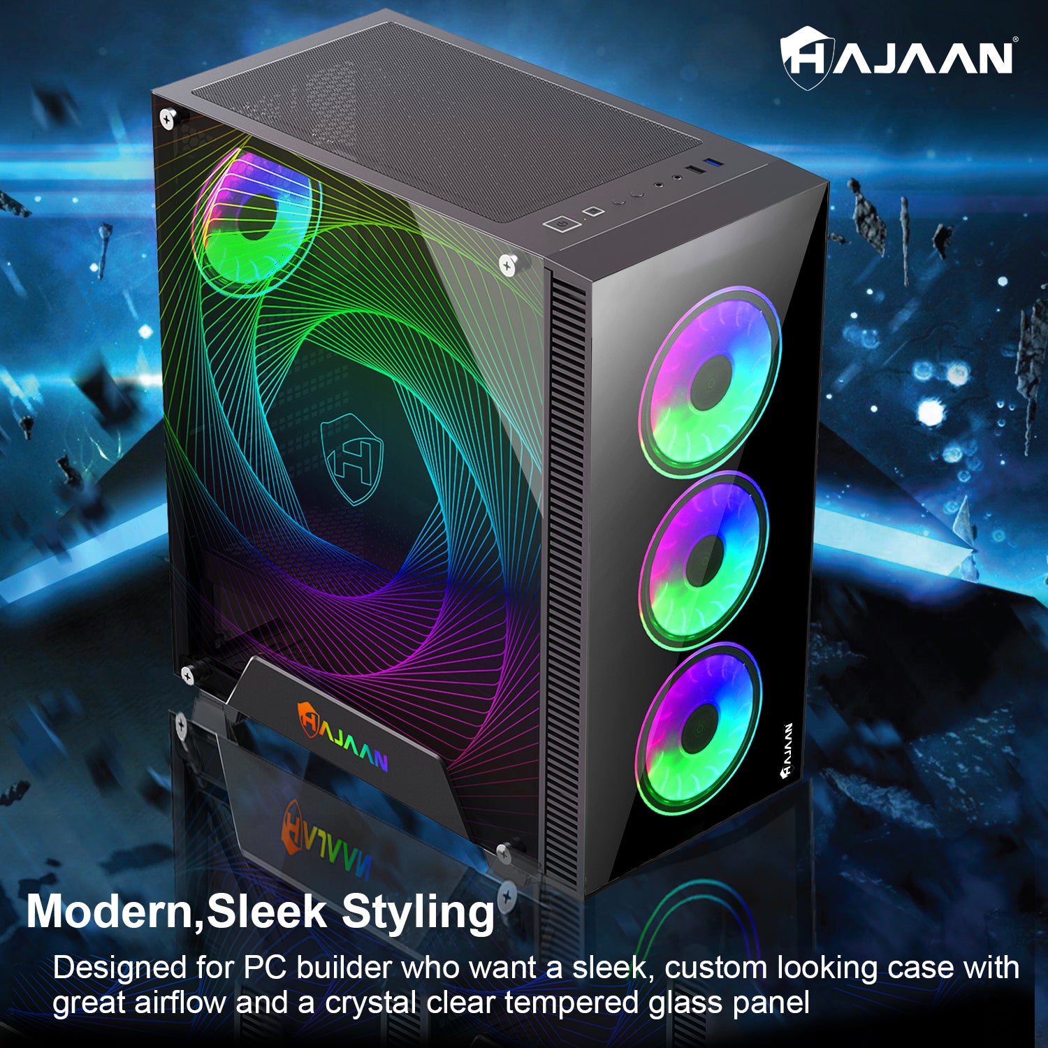 HAJAAN Liquid Cooled Gaming PC Desktop, Intel Core i9-14900K up to 6.0GHz, GeForce RTX 4070 / Super 12GB GDDR6, 32GB - 64GB DDR5 RAM,1TB - 2TB NVMe SSD, WiFi Ready & Windows 11 Pro, 1 Year Warranty