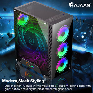 HAJAAN Liquid Cooled Gaming PC Desktop, Intel Core i9-14900K up to 6.0GHz, GeForce RTX 4070 / Super 12GB GDDR6, 32GB - 64GB DDR5 RAM,1TB - 2TB NVMe SSD, WiFi Ready & Windows 11 Pro, 1 Year Warranty