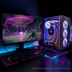 HAJAAN CYCLONIA Liquid Cooled Gaming PC | 12th Gen INTEL Core i7 12700F Processor Up to 4.90 GHz | NVIDIA GeForce RTX 4060 Ti 8GB GDDR6 | 2 TB NVME | 64 GB DDR4 RAM | AC Wi-Fi | Window 11 Pro 64bit