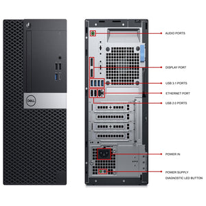 Dell OptiPlex 5060 Tower Business Desktop Computer PC| Hexa Core i5 8th Gen up to 4.10 GHz| 16GB - 32GB DDR4 RAM| 512GB -2TB NVMe SSD| Windows 11 Pro| New 24inch/ 27inch Flat Screen - Refurbished