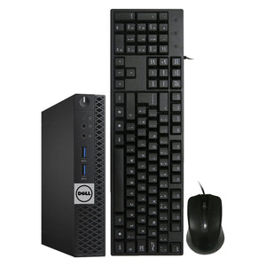 Dell OptiPlex 3040 Tiny Desktop PC, Intel Core i5 - 6th Gen Up to 3.10GHz Processor, 16GB - 32GB DDR4 RAM, 256GB - 1TB SSD, Windows 10 Pro, Keyboard & Mouse - Refurbished
