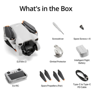 DJI Mini 3 (DJI RC) Ultra Compact Drone with 4K Camera - Lightweight, Portable Quadcopter for Aerial Photography and Videography( CP.MA.00000587.01)
