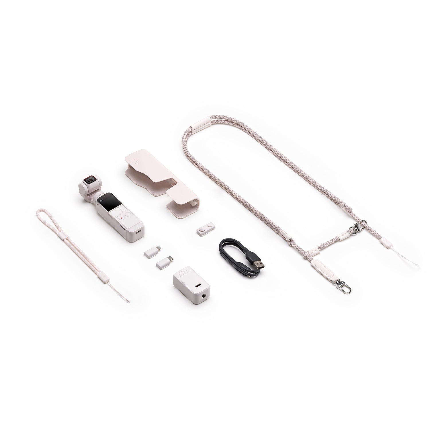DJI Pocket 2 Exclusive Combo - Sunset White Pocket-Sized 4K Vlogging Camera, 3-Axis Motorized Gimbal, Portable Video Camera for Android and iPhone - (CP.OS.00000163.01)